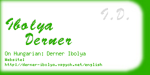 ibolya derner business card